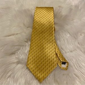 Vintage Wide Yellow Silk Tie